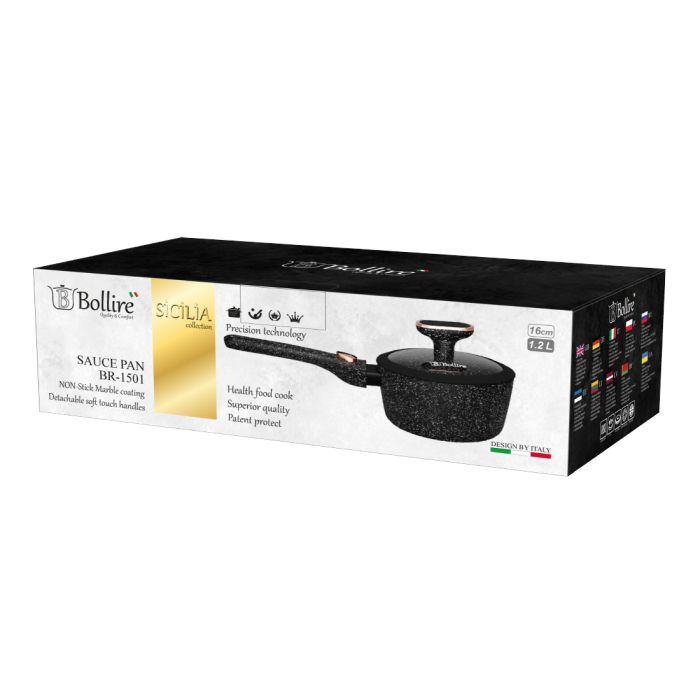 Bollire BR-1501 non-stick saucepan with lid 16sm 1.2l