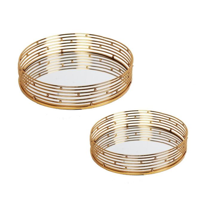 Espiel NID105 metal tray with mirror set 2pcs 40x40cm