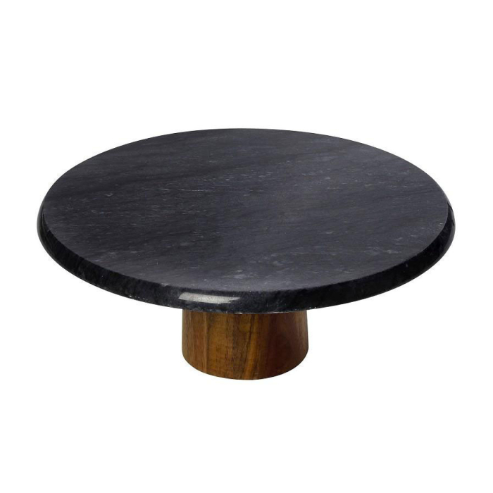 Espiel FAV239 marble footed plate black 30cm