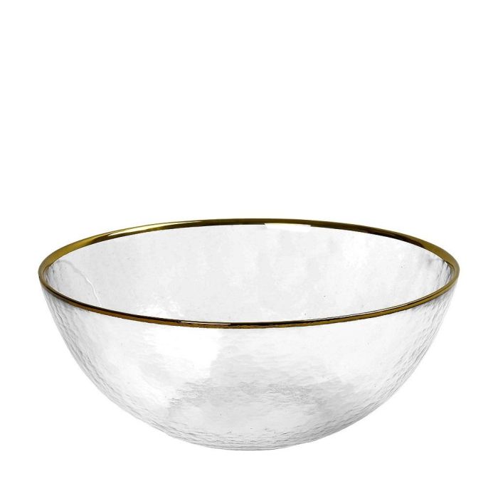 Espiel SUP201K4 glass bowl with gold rim 12.3cm
