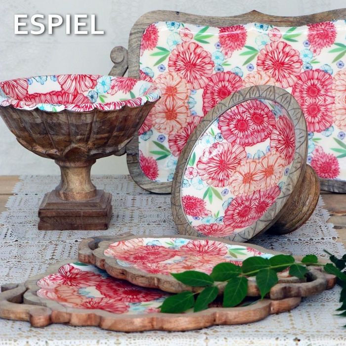 Espiel SKO118 wooden footed bowl 25.4cm