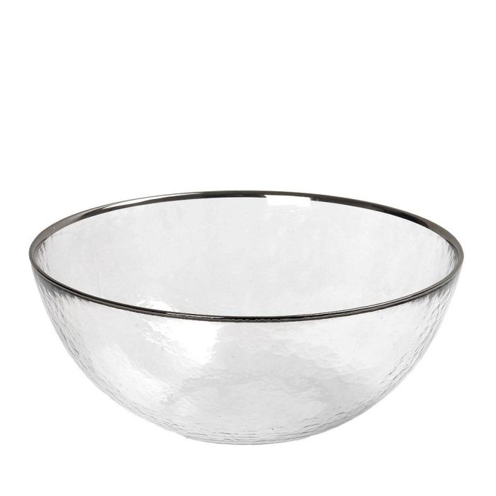 Espiel SUP205K4 glass bowl with silver rim 12.3cm