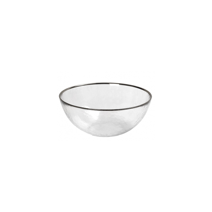 Espiel SUP206K4 glass bowl with silver rim 15cm