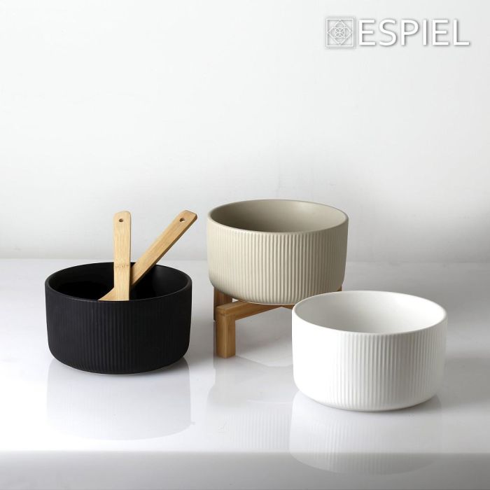 Espiel TVL102 bamboo base bowl & 2 servers