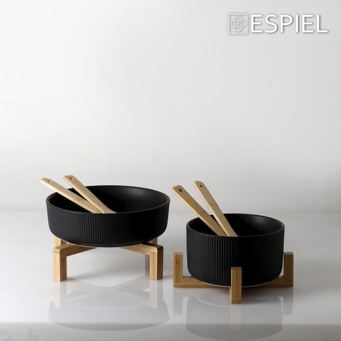 Espiel TVL102 bamboo base bowl & 2 servers