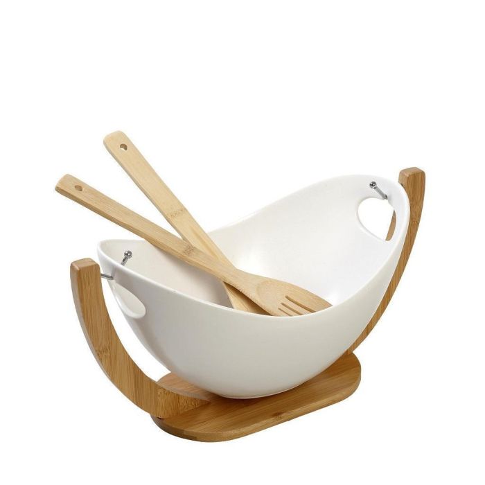 Espiel TVL107 bamboo base bowl & 2 servers