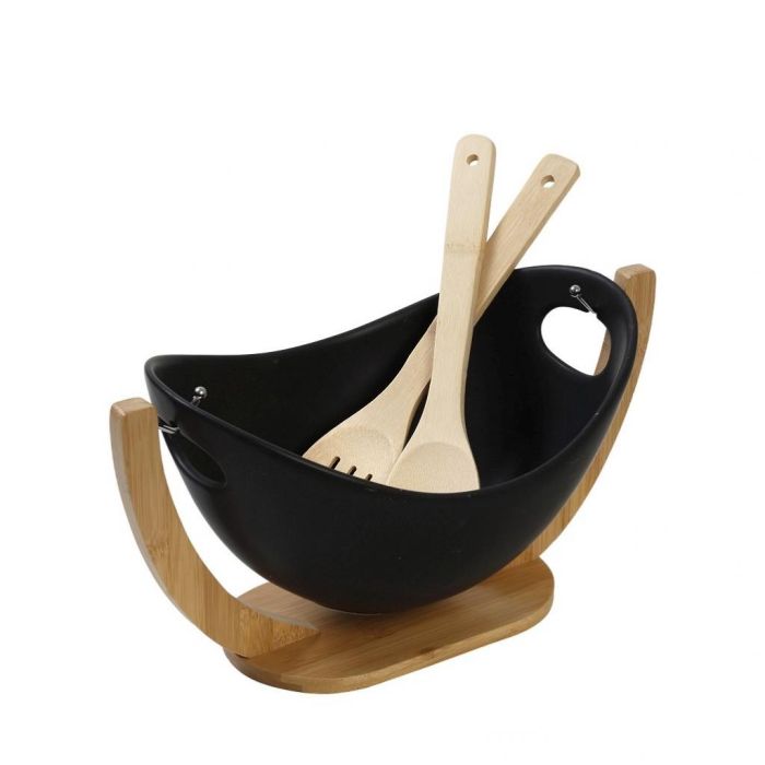 Espiel TVL108 bamboo base bowl & 2 servers