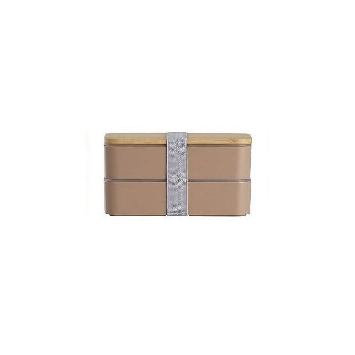 Espiel SCH77964K12 lunch box double layer w/cutlery natural and