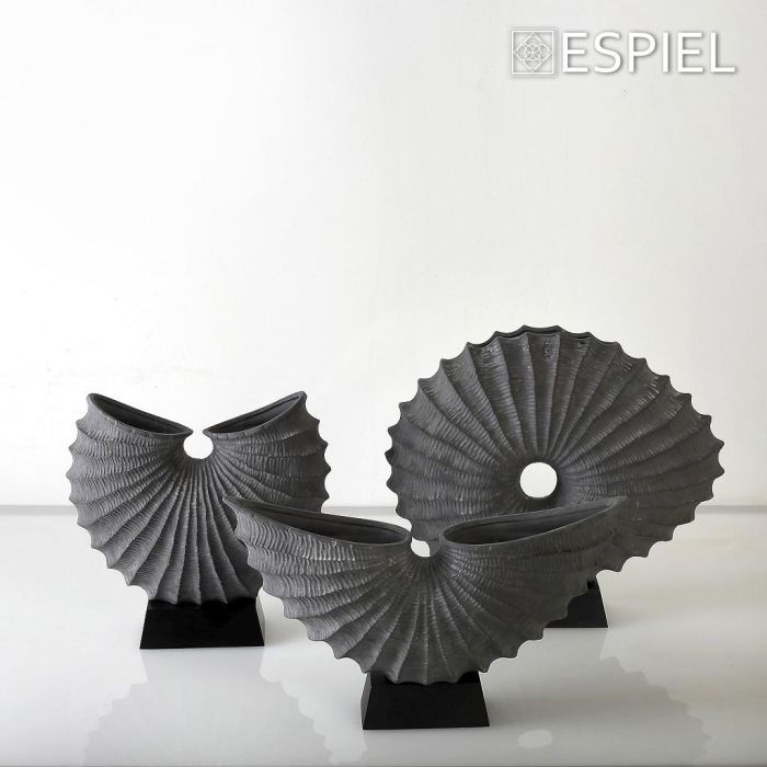 Espiel TAS108 ceramic decorative grey vase 42.5x11x25.5sm
