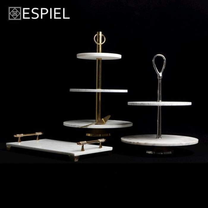 Espiel GET427 stainless steel 3-tier tray 41x59sm