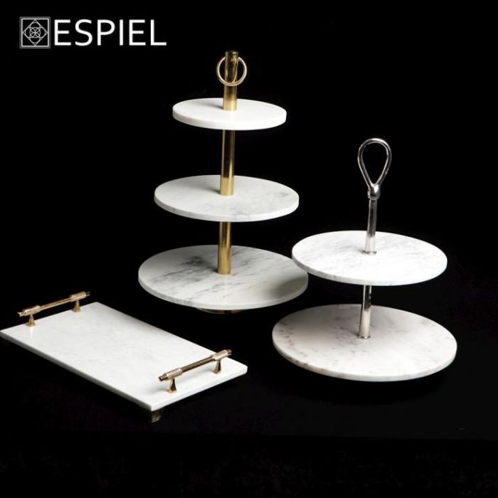 Espiel GET427 stainless steel 3-tier tray 41x59sm
