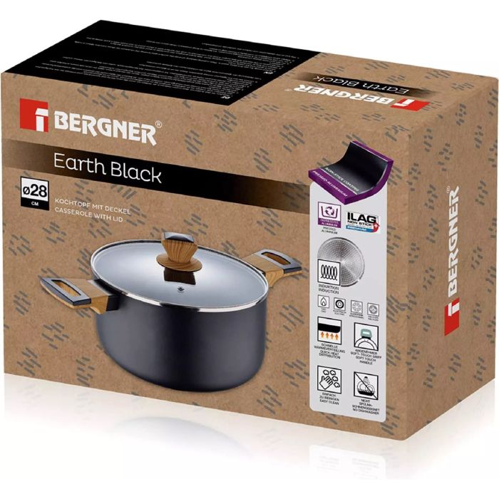 Bergner BG-32037-BK Casserole 28x15.5cm
