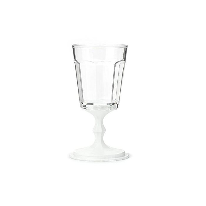 Kikkerland BA38-W STACKING WINE GLASS WHITE S/2