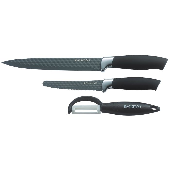 Ambition 80380 3 pcs knife set with peeler
