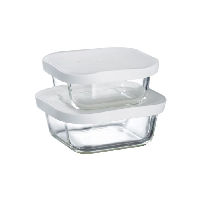 Ambition 59705 SET OF 2 SQUARE GLASS CONT. W.