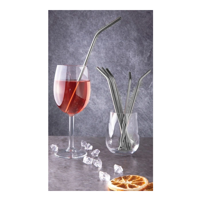 Berlinger Haus BH2981 bent straw set stainless steel 6pcs