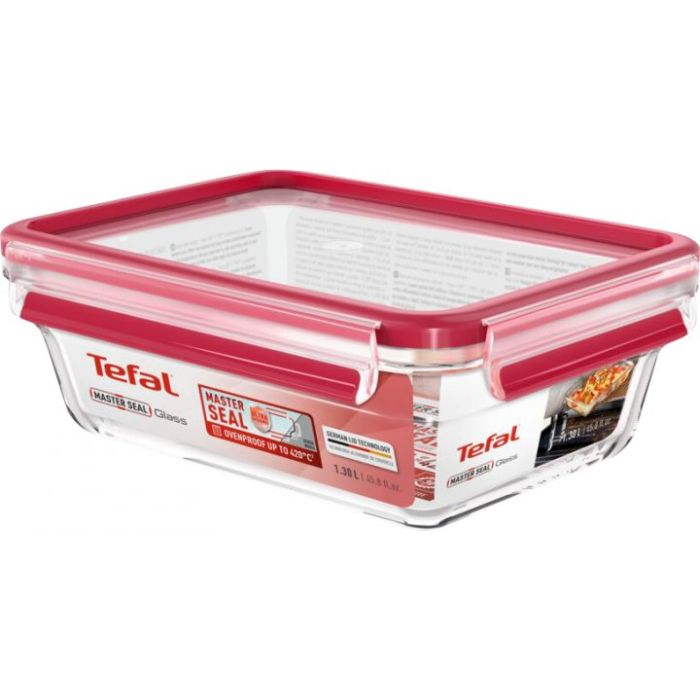 Tefal N1041010 container glass red 1.3l