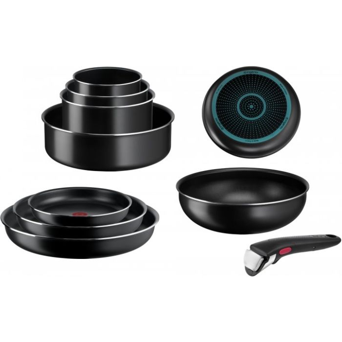 Tefal L1539843 frying pan set 16/20/22/24/26/28cm +5 lids +2panhandle 13pcs