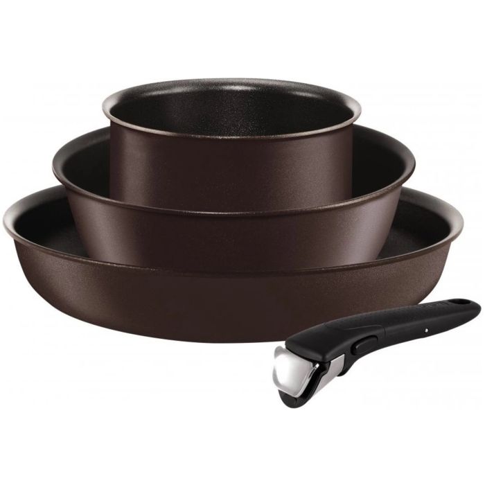 Tefal L6559702 frying pan set + panhandle 18/22/26cm 4pcs