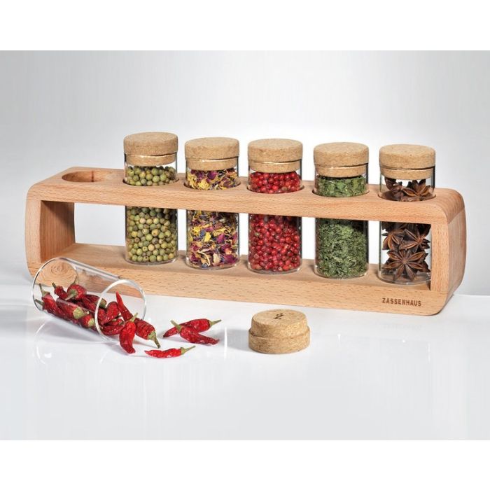Zassenhaus 056877 spice rack with 6 jars