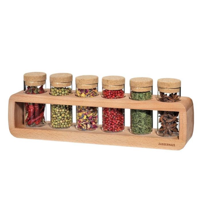 Zassenhaus 056877 spice rack with 6 jars