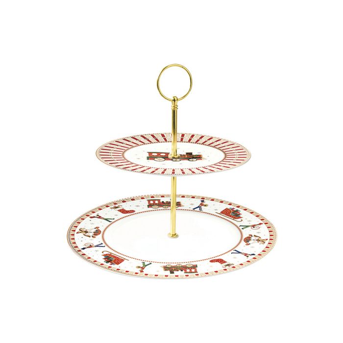 Easy Life R1105/EXPR Cake plate 2 tiered 19/27cm