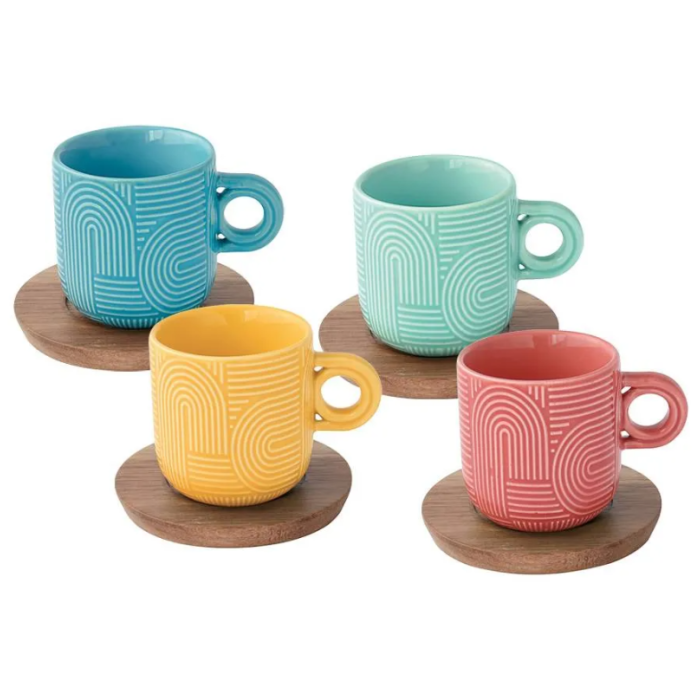 Easy Life 1782/TL05 coffee cup&saucer set 4x110ml