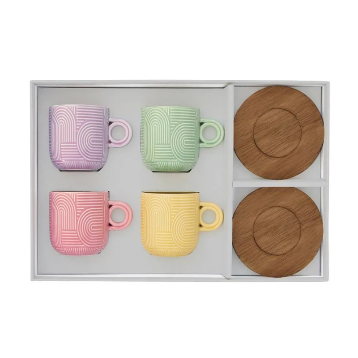 Easy Life 1782/TL06 coffee cup&saucer set 4x110ml