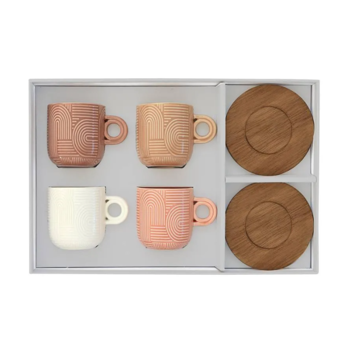 Easy Life 1782/TL07 coffee cup&saucer set 4x110ml