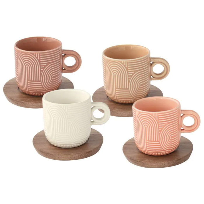Easy Life 1782/TL07 coffee cup&saucer set 4x110ml