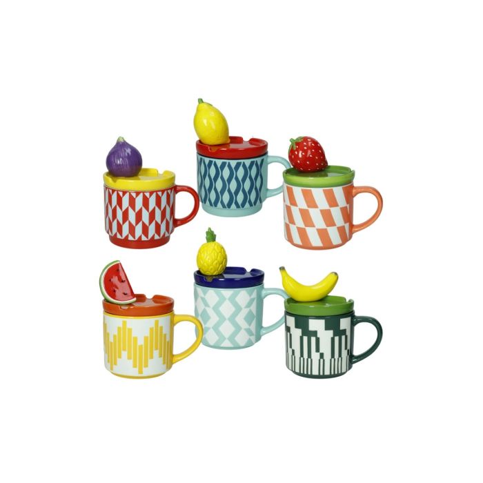 Brandani 50033 Le Frutto porcelain cup with lid