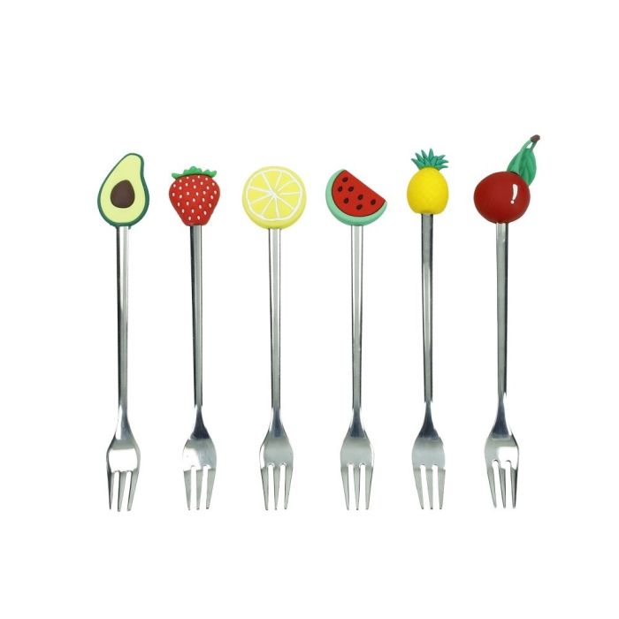 Brandani 50034 Silver Assortment fruits small fork set 6pcs
