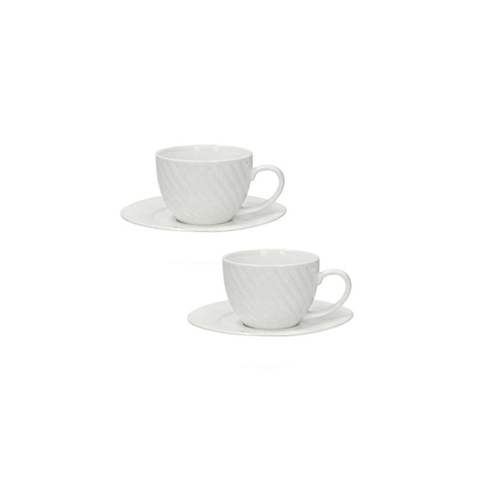 Brandani 51089 Optical new bone china coffee cup set 2 pcs