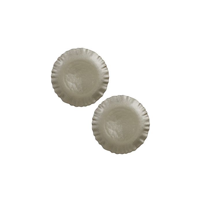 Brandani 51091 Lurex champagne glass small plate set 2x21sm