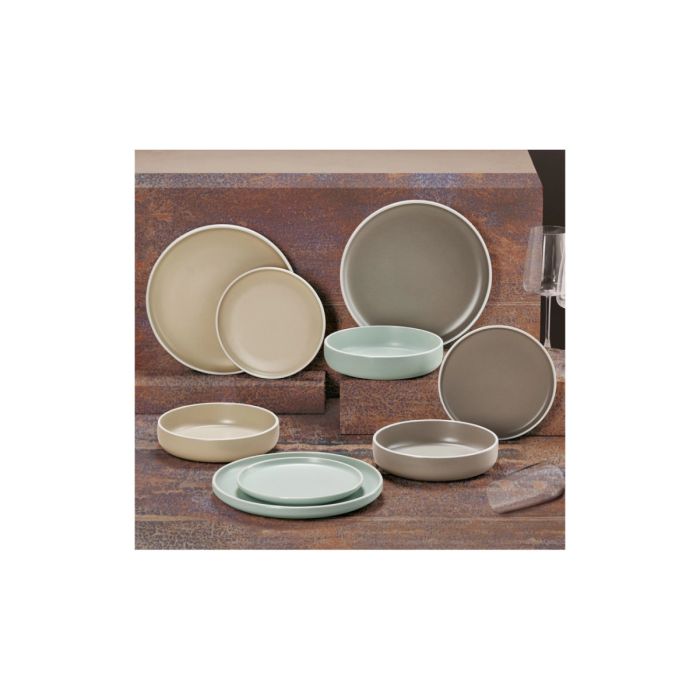 Brandani 51307 Fusion dove grey stoneware soup plate 20.5sm