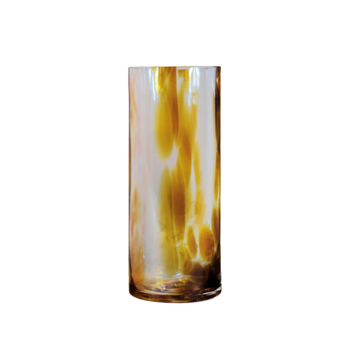 Brandani 40632 Dorico Amber transparent glass vase 30x12cm