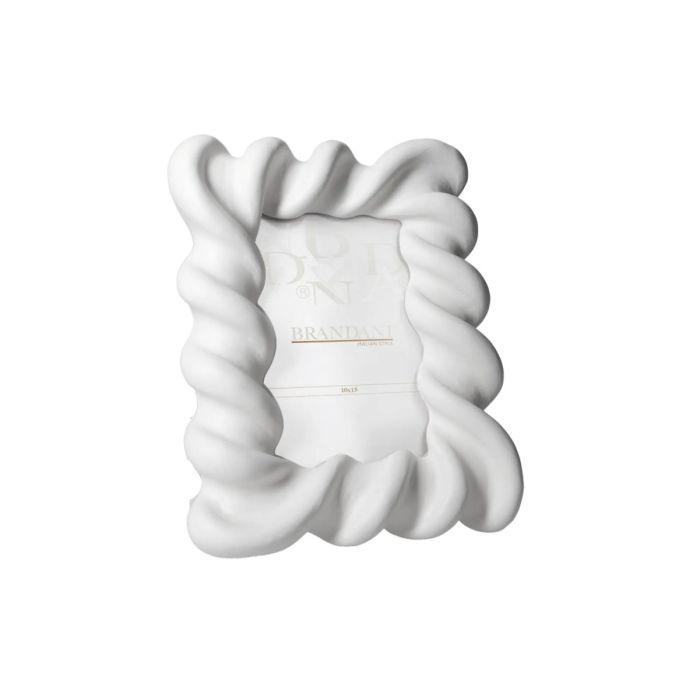Brandani 51330 Candy white polyresin photo frame 10x15sm