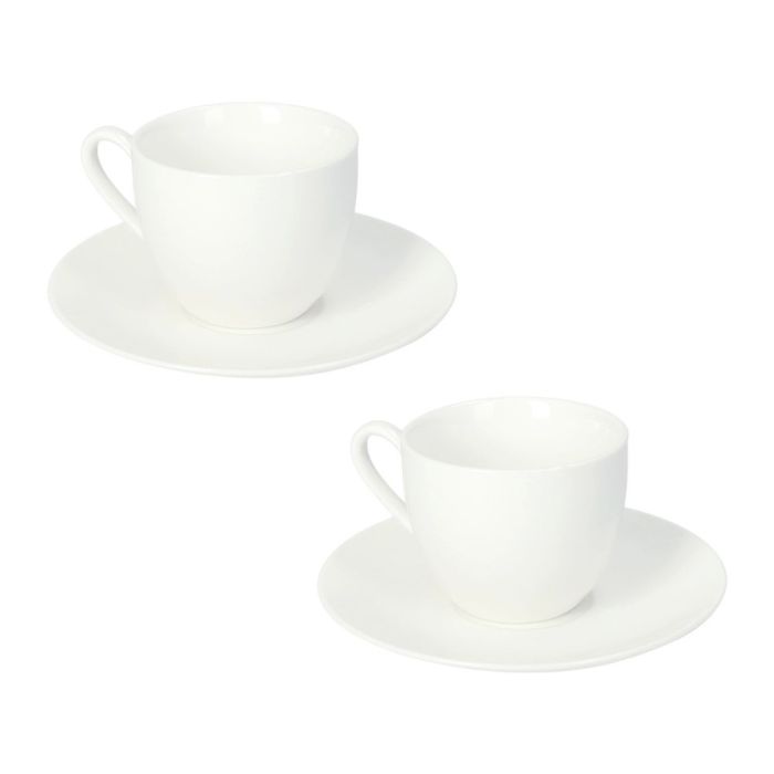 Brandani 51383 white new bone china coffee cup set  2pcs