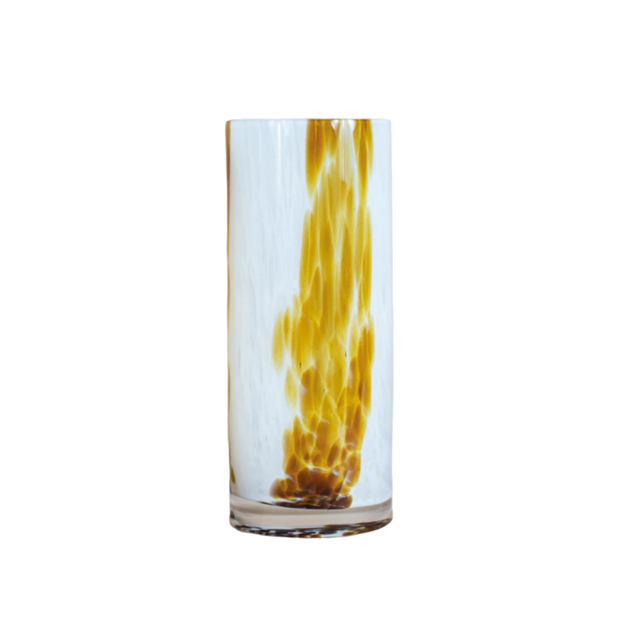 Brandani 40633 Dorico Amber & white glass vase 30x12cm