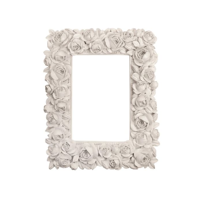 Brandani 51622 rose Ivory polyresin photo frame 10x15sm
