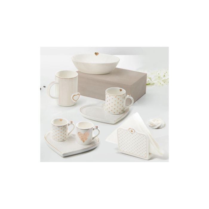 Brandani 51663 Amore Mio new bone china cup with saucer stripes