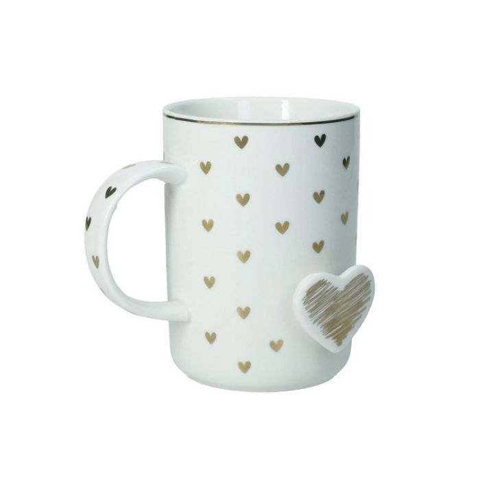 Brandani 51664 Amore Mio new bone china mug hearts