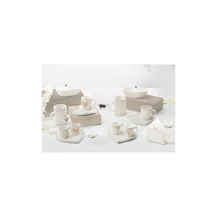 Brandani 51668 Amore Mio new bone china napkin holder hearts
