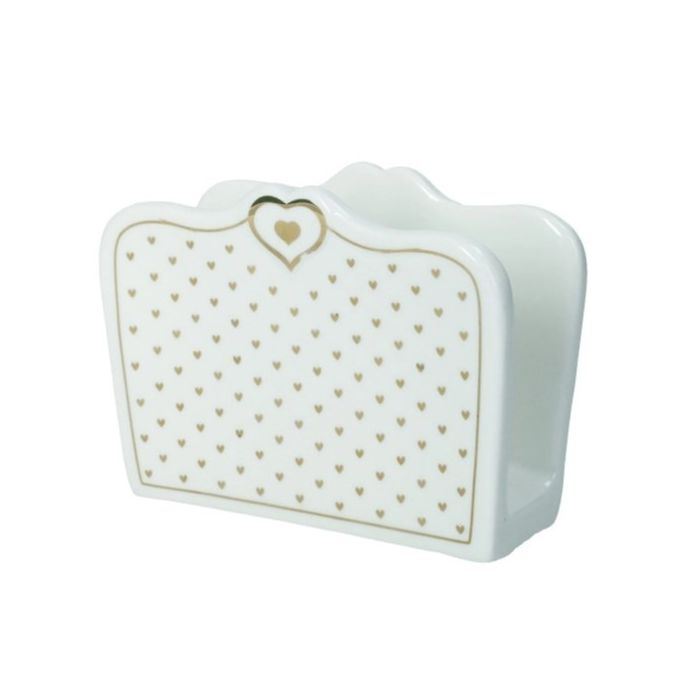 Brandani 51668 Amore Mio new bone china napkin holder hearts
