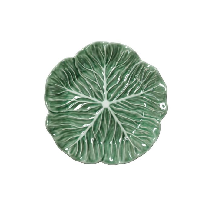 Brandani 51671 Vegan leaf green porcelain serving plate