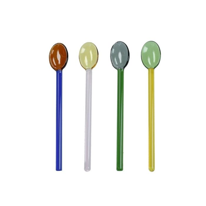 Brandani 51699 Rainbow glass teaspoon set 4pcs