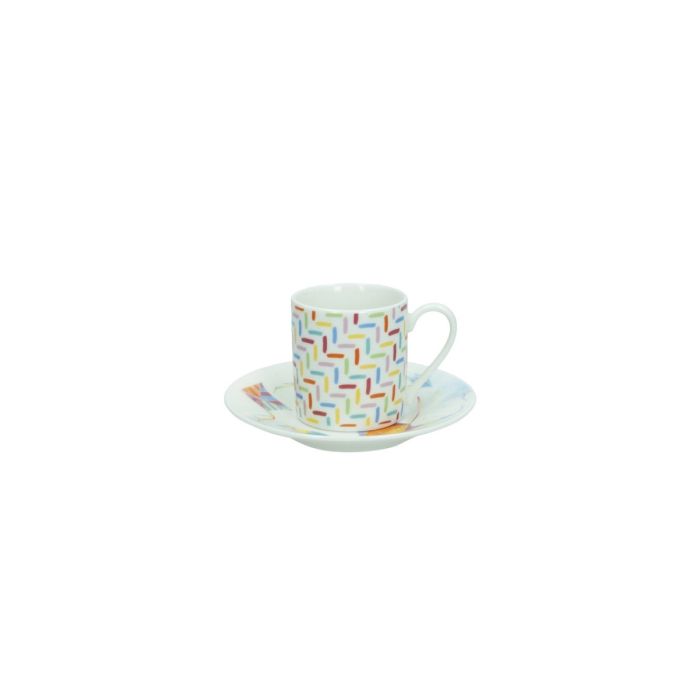 Brandani 51714 Aria new bone china coffee cup set 2pcs