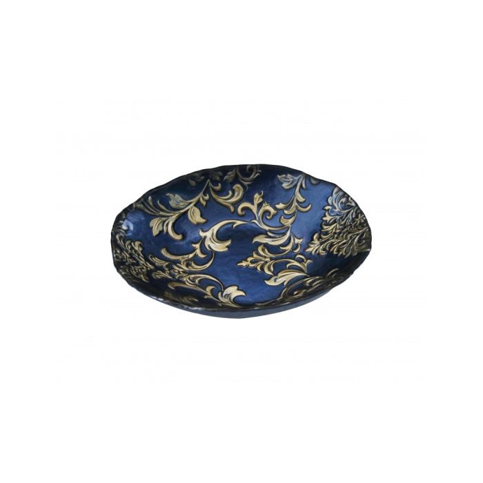 Brandani 51028 Blue Danube Glass Dessert Dish