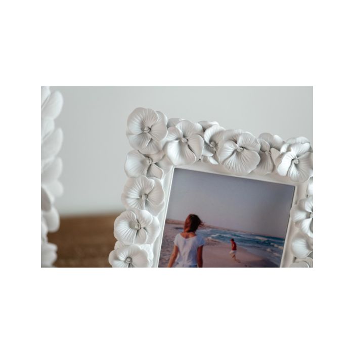 Brandani 53355 white polyresin primrose photo frame 10x15sm