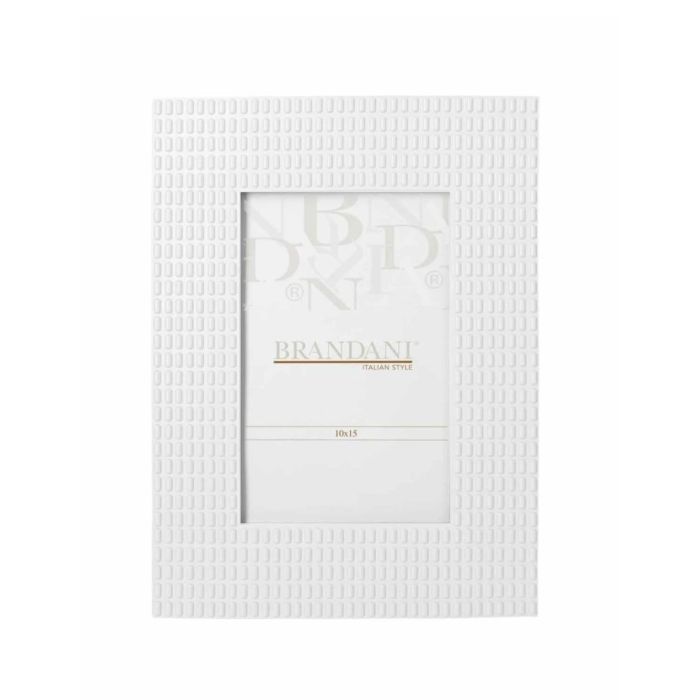 Brandani 59212 Lingotto white polyresin photo frame 10x15sm